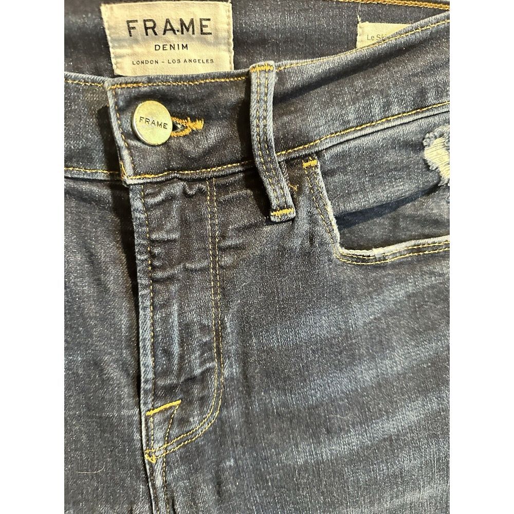 FRAME Le Skinny‎ De Jeanne Crop Jeans Women Size 29 28X27 Blue Stretch - Picture 3 of 5